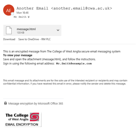 Encrypted Emails